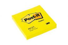 Samolepic bloek 3M Post-it 654NY, 76 x 76 mm, lut