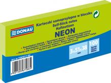 BLOEK SAMOLEPC DONAU 51 x 38 mm, 3 x 100 list, neonov zelen