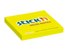 Samolepic bloek Stick'n neonov lut, 76 x 76 mm