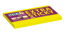 Samolepic bloek Stick'n Extra Sticky neonov lut, 76 x 127 mm