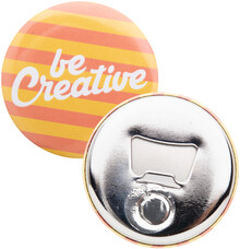 Placka s otvrkem na lhve MagBadge Bottle, stbrn, bl
