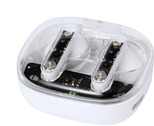 Průhledná bluetooth sluchátka Signal, bílá