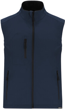 RPET softshellov� bodywarmer vesta Mireo, tmav� modr�