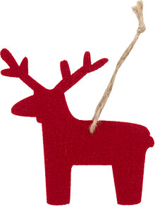 RPET ozdoba na vnon stromek, sobi Joulox, erven