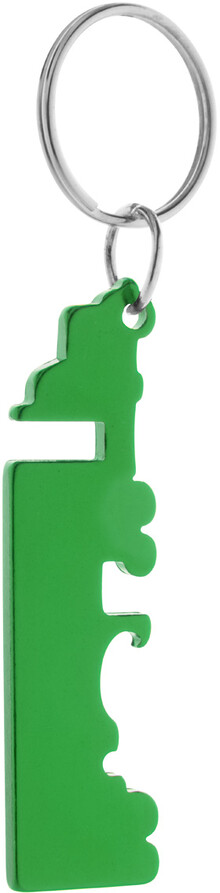 Přívěšek na klíče s otvírákem Peterby, zelená