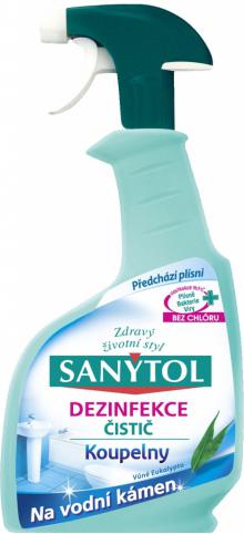 istc prostedek na koupelny Sanytol, proti vodnmu kameni, 500 ml