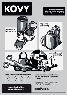 Samolepka na tdn odpad A4 kovy