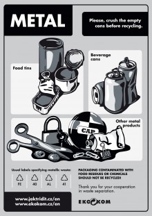 Samolepka na tdn odpad A4 metal