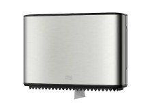 Zásobník na toaletní papír Jumbo Tork 460006, mini, nerez/černá, systém T2