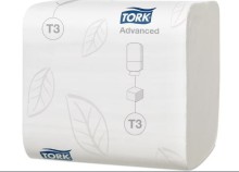 Skldan toaletn papr Advanced Tork 114277, bl, 2 vrstvy, systm T3