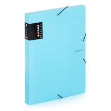 Box na spisy A4 Karton PP Pastelini, s gumikou, modr