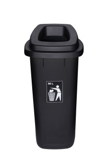 Koš na odpad 90l, černý