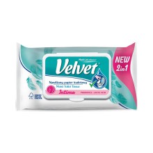 Vlhen toaletn papr Velvet Intima 2v1, 42 ks