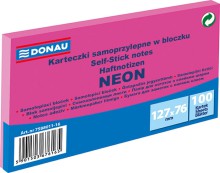 Samolep�c� blo�ek DONAU ECO, 127 x 76 mm, 100 list�, neonov� r��ov�