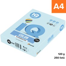 Barevn� pap�r IQ Color Pastel A4 - MB30, st�edn� modr�, 120g, 250 list�