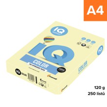 Barevn� pap�r IQ Color Pastel A4 - YE23, sv�tle �lut�, 120g, 250 list�