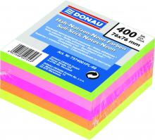 BLOEK SAMOLEPC DONAU 76 x 76 mm, 400 list, mix neonovch barev